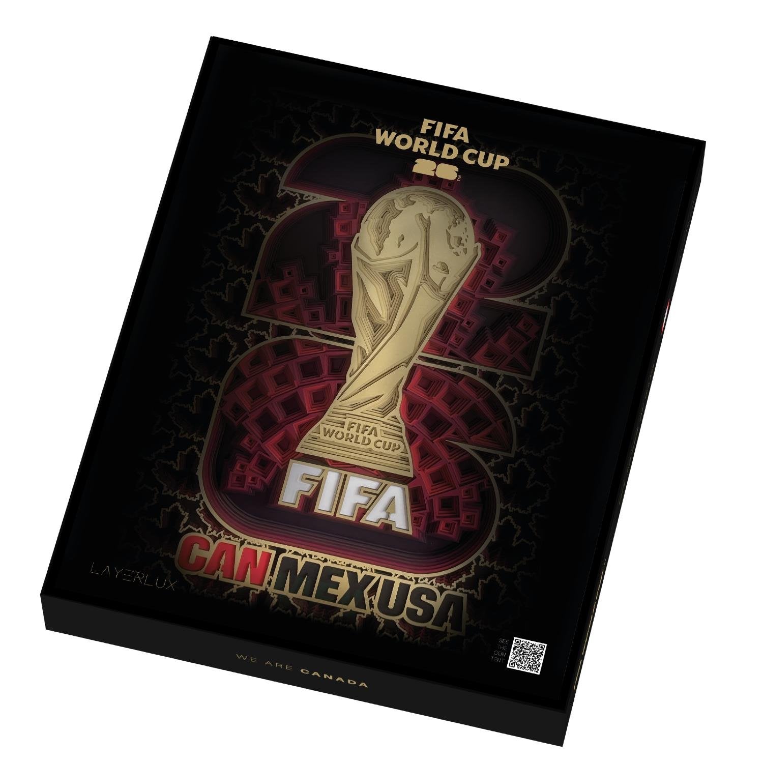 FIFA World Cup 2026™ Canada Host Country Emblem 3D Wood Art Frame